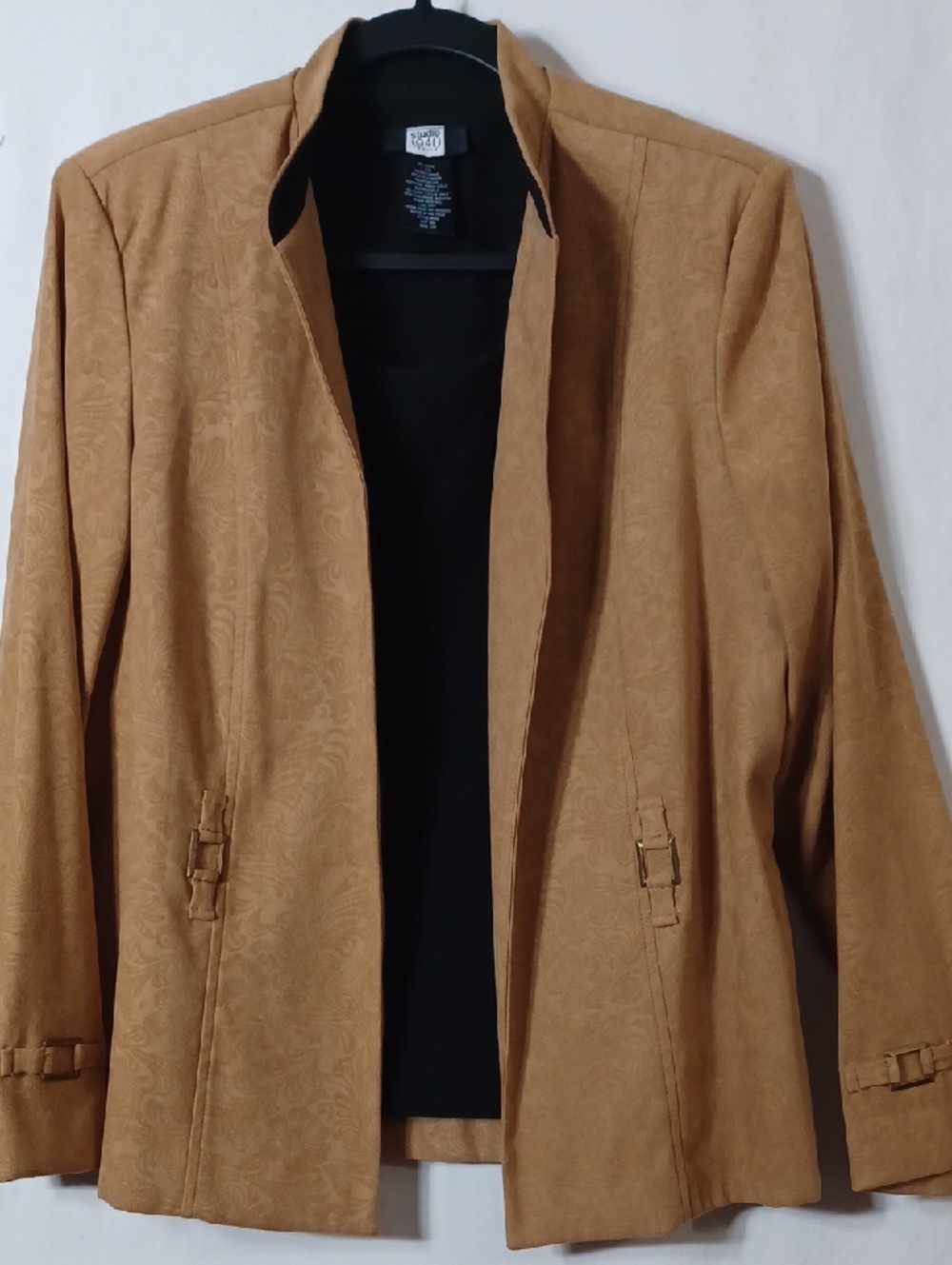 Studio Tan Open-Front Blazer